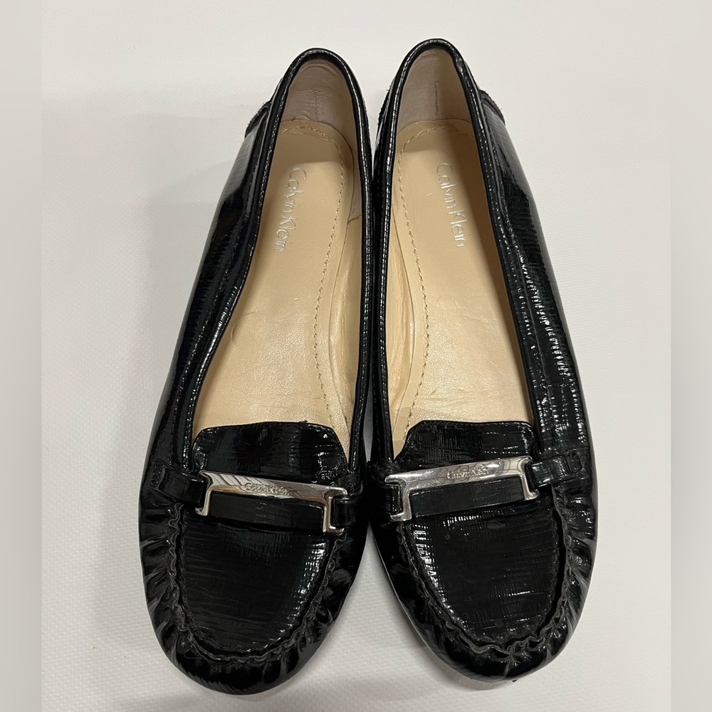 Calvin Klein Glossy Black Women's Loafers
